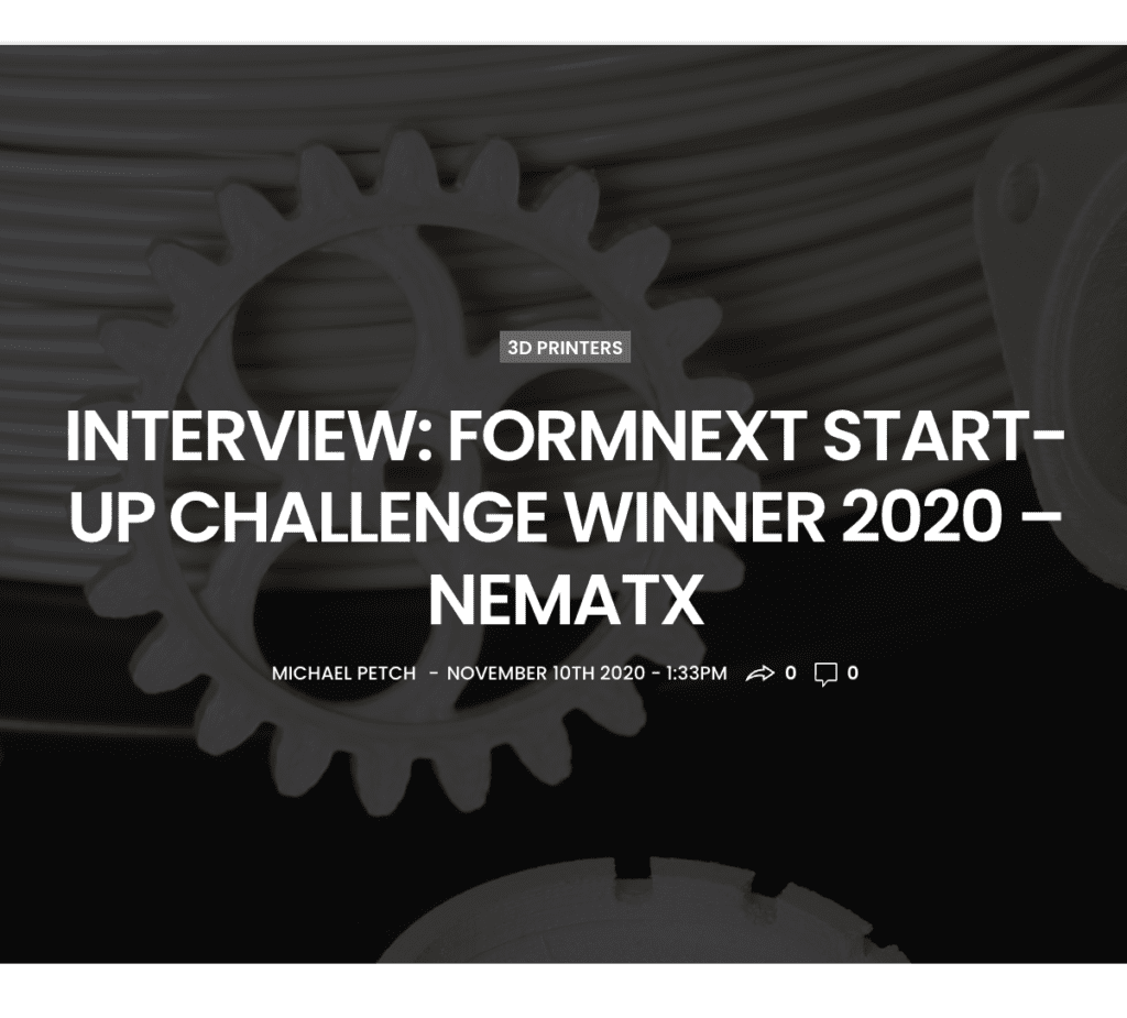 formnext startup challenge winner nematx