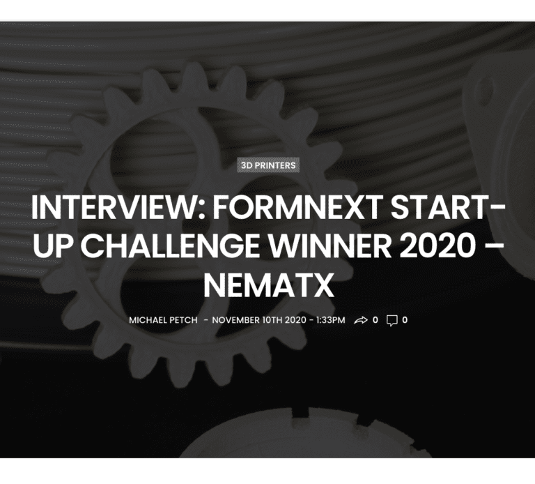 formnext startup challenge winner nematx